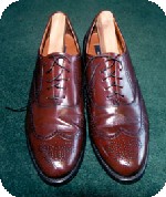 men's shoes finely shined after repair work